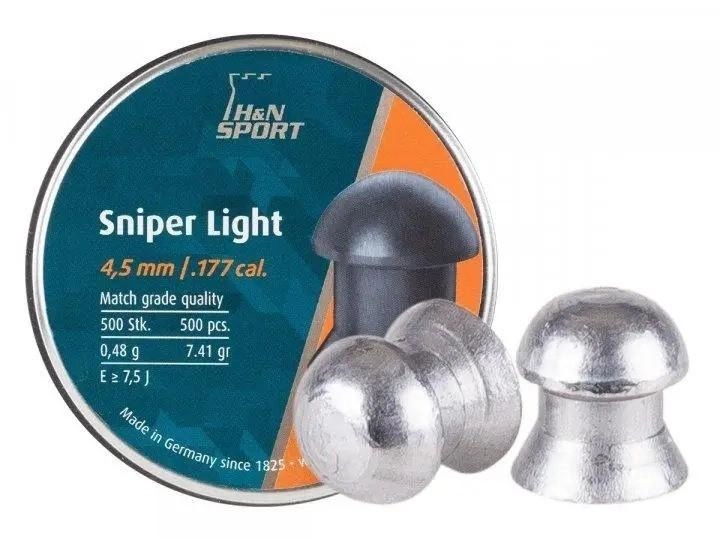 Пули H&N Sniper Light 4.50мм, 0.48г, 500шт - изображение 1