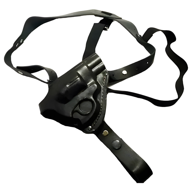 Кобура оперативна Револьвер 3 формована шкіра, чорна - зображення 1