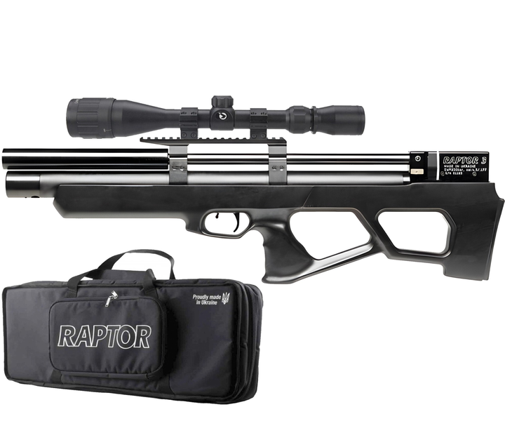 PCP Гвинтівка Raptor 3 Standart з оптичним прицілом 4х32 і чехлом - зображення 1