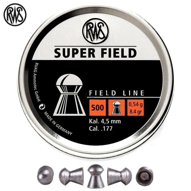 Кулі RWS Super Field 4.52 мм, 0.54 м, 500шт - зображення 1