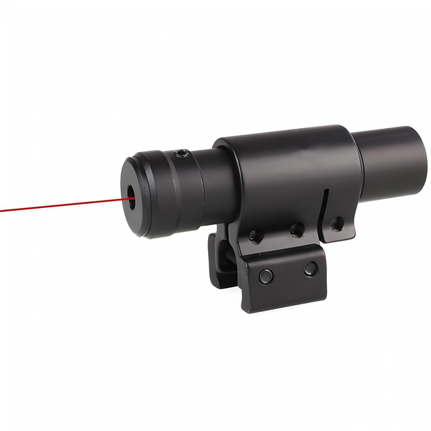 Лазерный целеуказатель красный с креплениями на ласточкин хвост, вивер - изображение 1