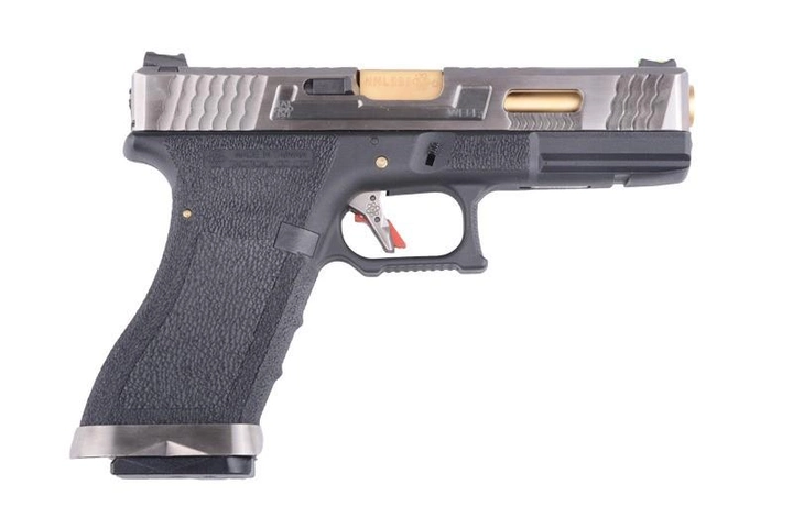 Пістолет Glock 17 Force Metal Blk-Silver-Gold GBB [WE] - зображення 2