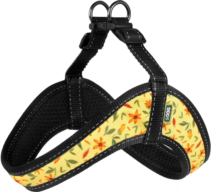 Шлея Hi Dog Comfort охват грудной клетки 36-42 см S Flowers yellow (2100102863010) - Фото 2 Шлея Hi Dog Comfort охват грудной клетки 36-42 см S Flowers yellow (2100102863010) - изображение 2