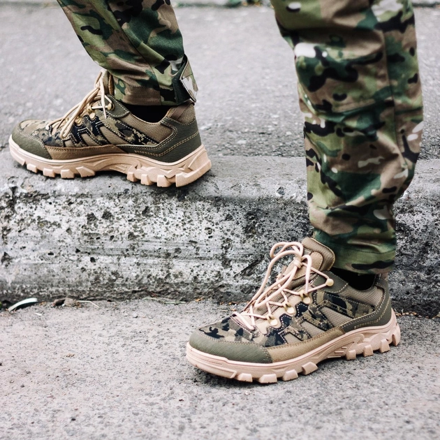 Тактические кроссовки мультикам, 41 размер – 27 см. кроссовки летние для военных ВСУ, армейская обувь. - изображение 2