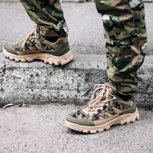 Тактичні кросівки мультикам, 43 размер – 28.5см. літні кросівки для військових ЗСУ, армійське взуття. - зображення 2