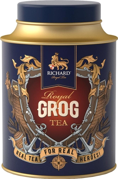 Чай черный байховый листовой Richard Royal Grog Tea ароматизированный 80 г (4823063708418) - изображение 1