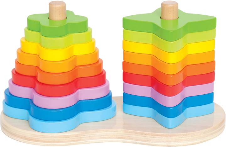 Drewniana piramida Hape Rainbow (E0406) - obraz 1