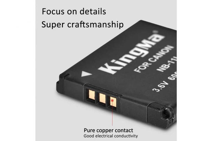Аккумулятор Kingma Canon NB-11L (600 mAh) для SX400 IS SX410 IS SX420 IS A4000 IS (Premium Quality) - изображение 8