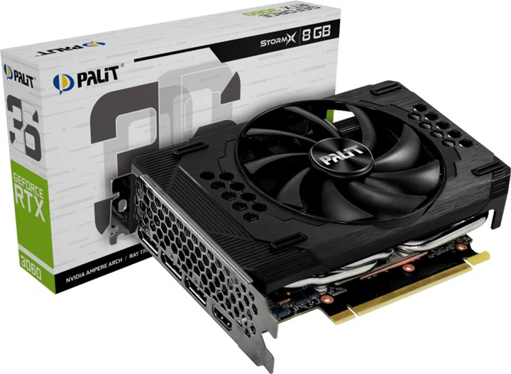 Видеокарта Palit PCI-Ex GeForce RTX 3060 StormX 8GB GDDR6 (128bit