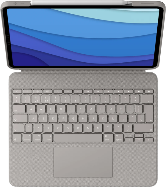 Обкладинка-клавіатура Logitech Combo Touch для Apple iPad Pro 12.9" 5th Gen Sand (920-010222) - зображення 1