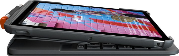 Etui na klawiaturę Logitech Slim Folio do iPada 10,2" 7. 8. 9. generacji, grafitowe (920-009480) - obraz 4