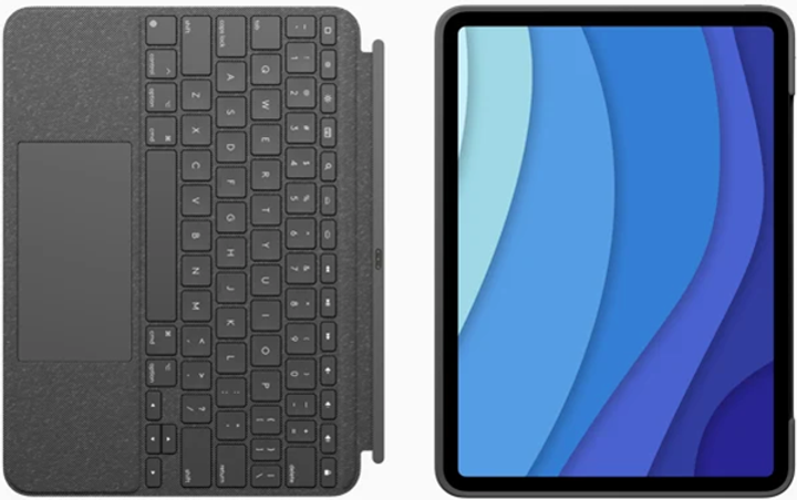 Обкладинка-клавіатура Logitech Combo Touch для Apple iPad Pro 12.9" 5th Gen Oxford Grey (920-010214) - зображення 3