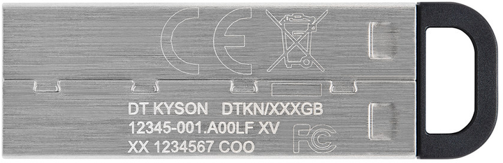 Pendrive Kingston DataTraveler Kyson 256 GB USB 3.2 Srebrny/Czarny (DTKN/256 GB) - obraz 3