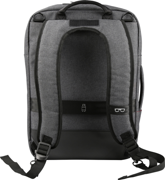 Рюкзак трансформер для ноутбука YENKEE 12L 15.6" TARMAC 3in1 Convertible YBB 1522GY Grey (YBB 1522GY) - зображення 5