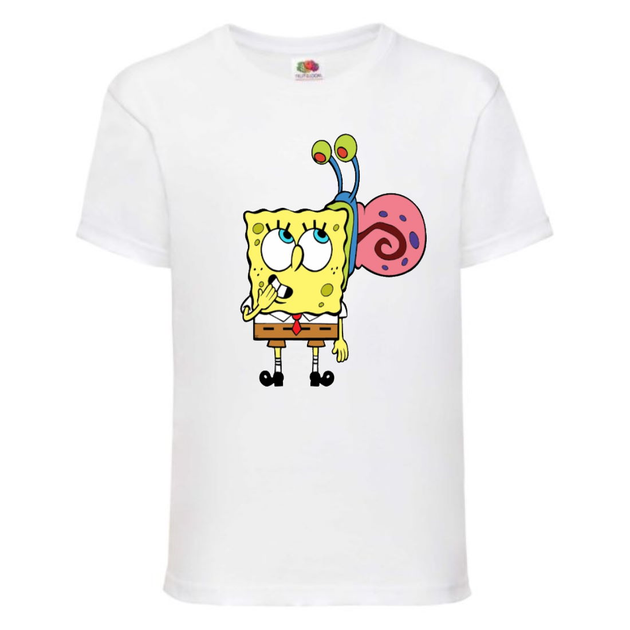 Футболка детская Спанч Боб 26 (Sponge Bob) белая 140 см от продавца ...