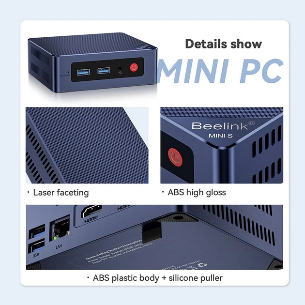 Beelink ミニPC SEI12 Amazon.co.jp: ミニPC 、Beelink SEI12 Mini Pc W11 Pro第 12 世代 I5