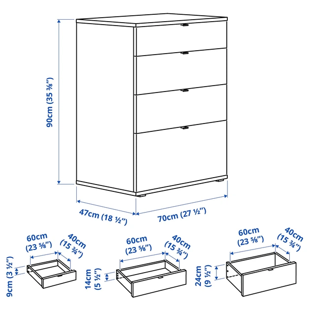 Комод VIHALS Ikea (Ікея) , 004.832.39 - изображение 5