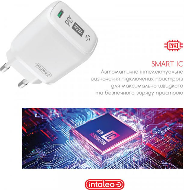 СЗУ Intaleo TCGQPD120L 1USB 3A White + Cable USB-Lightning ...