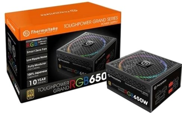 Zasilacz Thermaltake Toughpower Grand RGB 650W Złoty (PS-TPG-0650FPCGEU-R) - obraz 5
