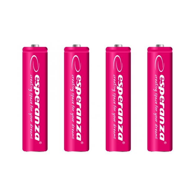 Акумулятор Ni-MH AAA Esperanza EZA102R 1000 mAh у блістері 4шт Червоний - Фото 1 Акумулятор Ni-MH AAA Esperanza EZA102R 1000 mAh у блістері 4шт Червоний - изображение 1