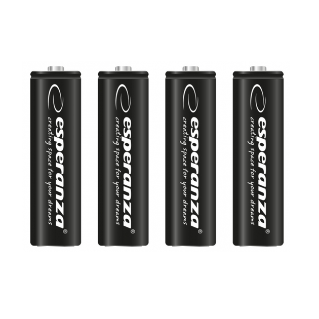 Аккумулятор Ni-MH AA Esperanza EZA106 2600 mAh в блистере 4шт Черный - Фото 1 Аккумулятор Ni-MH AA Esperanza EZA106 2600 mAh в блистере 4шт Черный - изображение 1
