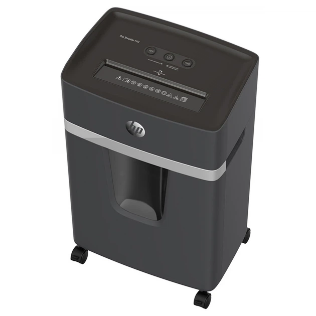 Уничтожитель документов шредер HP Pro Shredder 15CC A4 80g х 15 листов 4*35 20л Black (2811) - изображение 5