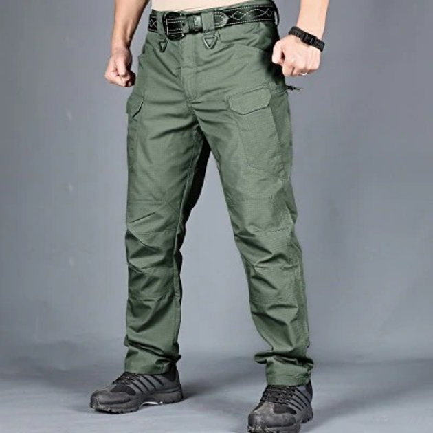 Штаны Карго мужские, тактические Рип-Стоп, военные демисезонные, размер 6ХL, цвет хаки Код 69-0032 - изображение 1