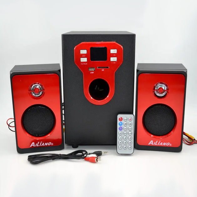 Компьютерные колонки с сабвуфером 2.1 AiLiang T11C USB/FM – фото ...