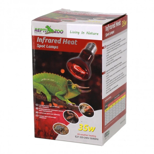 Інфрачервона нагрівальна лампа Repti-Zoo Infrared Heat 35W (R63035) - Фото 3 Інфрачервона нагрівальна лампа Repti-Zoo Infrared Heat 35W (R63035) - зображення 3