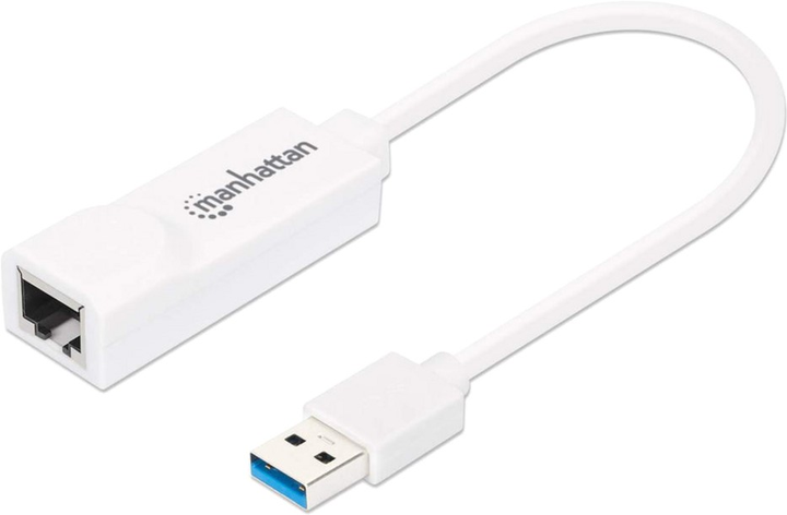 Перехідник Manhattan USB 3.0 - Ethernet RJ45 1000 Мб (506847) - зображення 1