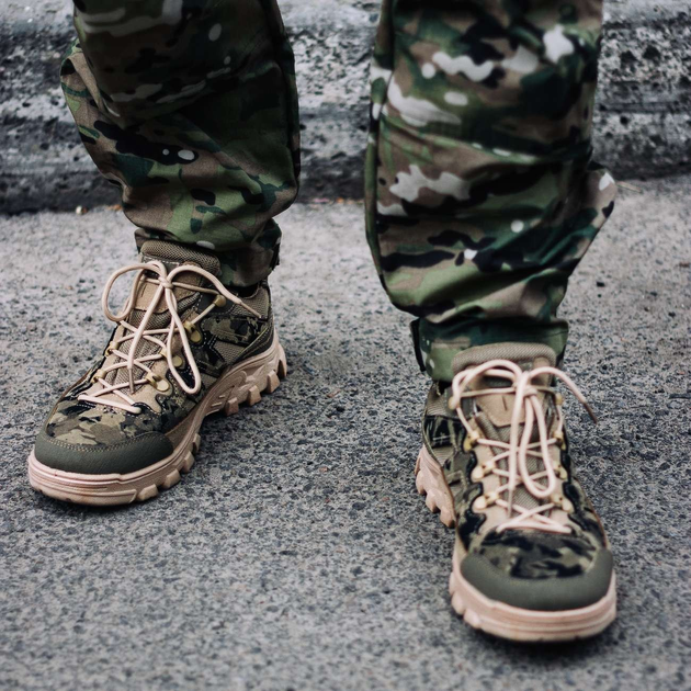 Тактичні літні кросівки мультикам, размер 40 (26,5 см) армійське взуття, кросівки для військових ЗСУ - зображення 2