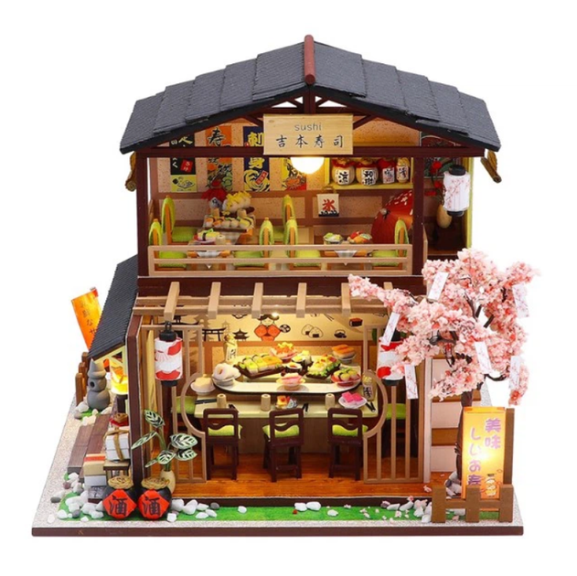 Румбокс 3D інтер'єрний конструктор DIY house Hongda craft «Суші бар» (M2011) - зображення 3