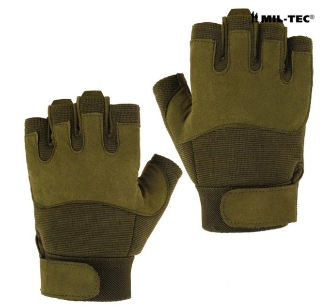 Перчатки мужские Mil-Tec размер М с укрепленными пальцами с дышащим материалом водонепроницаемы на липучке Олива - изображение 2