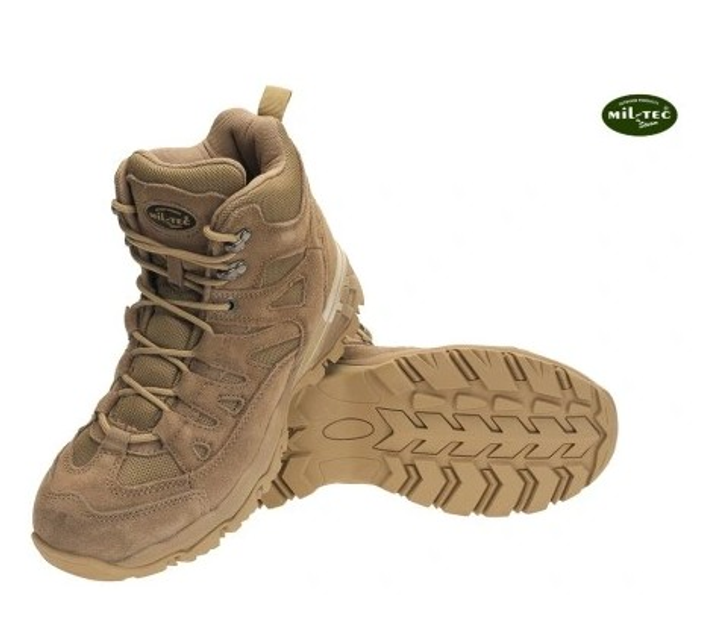 Трекінгове взуття Mil-Tec 44 розмір для гірських походів універсальне та зручне з гарним зчепленням Койот - зображення 2