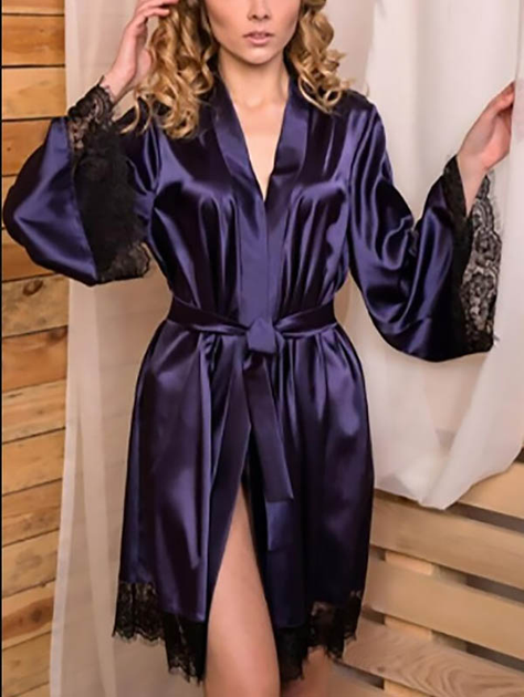 Fashions • Халат с кружевом Валери Fashions XXL фиолетовый (0222/19П ...