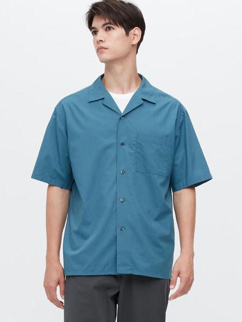 Сорочка літня чоловіча Uniqlo 533382670 M Синя від Rozetka на платформі USKIDKA Акція на Сорочка літня чоловіча Uniqlo 533382670 M Синя від Rozetka