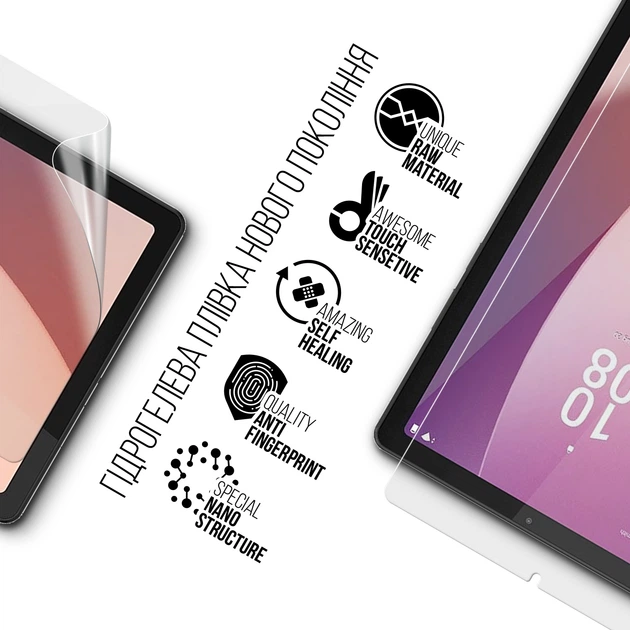 Гидрогелевая пленка на планшет ArmorStandart Lenovo Tab M9 TB-310FU противоударная защита стекла прозрачная (ARM68058) - изображение 2