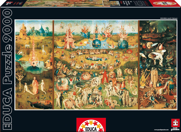 Puzzle Educa Ogród rozkoszy ziemskich, Hieronim Bosch 9000 elementów (PE-14831) - obraz 1