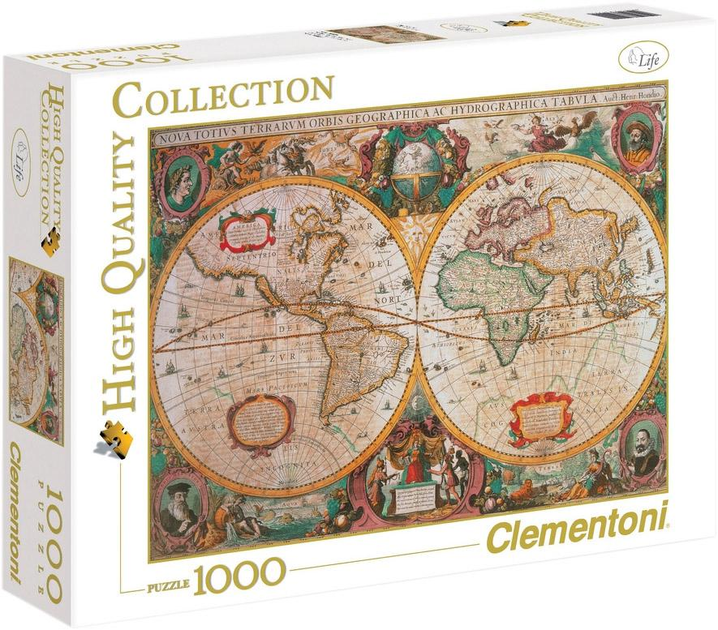 Puzzle Clementoni Starożytna mapa 1000 elementów (PCL-31229) - obraz 1