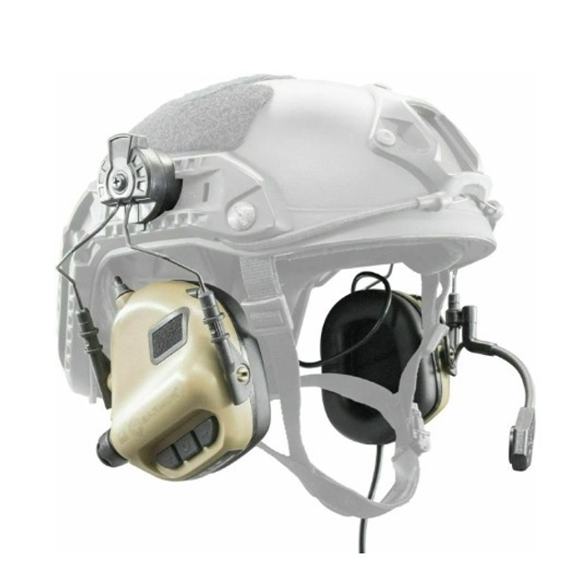 Активні навушники Earmor М32Н із кріпленням під шолом Койот - зображення 1
