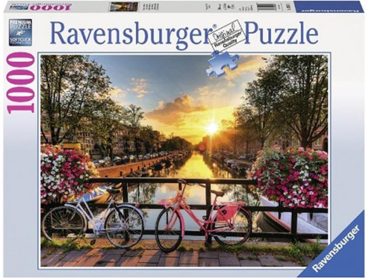 Puzzle Ravensburger Rowery w Amsterdamie 1000 elementów (19606) - obraz 1