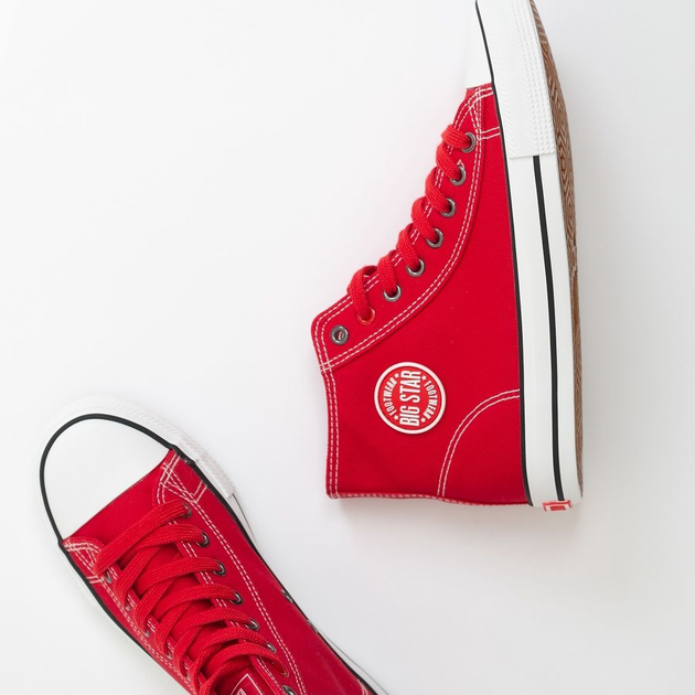 Чоловічі кеди високі Big Star JJ174607-603 45 Червоні (5900714551223) - зображення 5