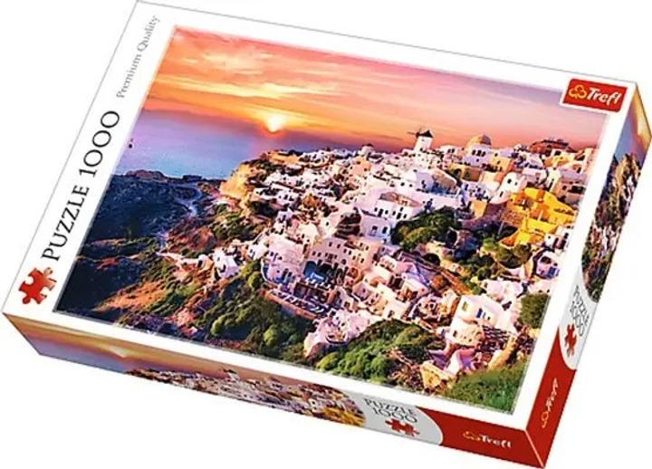 Puzzle Trefl Zachód słońca nad Santorini 1000 elementów (10435) - obraz 1