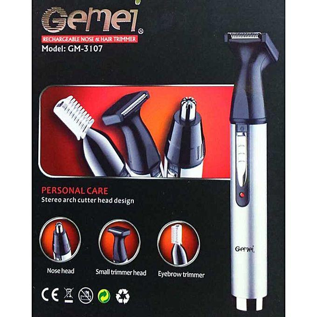 Триммер для носа, ушей и зоны бикини Gemei GM-3107 3 в 1 (V2604) - изображение 3