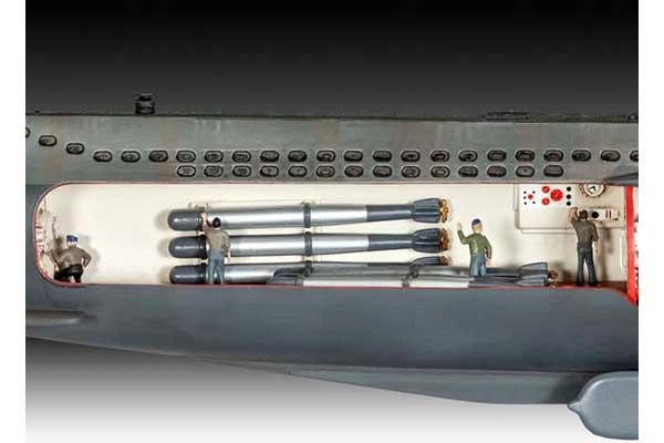 Niemiecka łódź podwodna 1:125 Revell Niemiecka łódź podwodna U-47 z wnętrzem (REV-05060) - Zdjęcie 5 Niemiecka łódź podwodna 1:125 Revell Niemiecka łódź podwodna U-47 z wnętrzem (REV-05060) - obraz 5