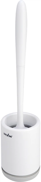 Ершик для унитаза MBM HOME BP-13 напольный пластиковый бело-серый - изображение 4