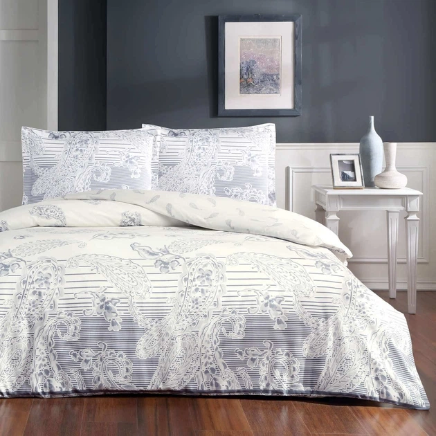 Постельное белье Paisley Indigo Евро Tac 000230046 - Фото 1 Постельное белье Paisley Indigo Евро Tac 000230046 - изображение 1