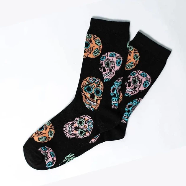 Шкарпетки Unisex Crazy Llama's Черепа, Чорні 36-44р. - Фото 1 Шкарпетки Unisex Crazy Llama's Черепа, Чорні 36-44р. - зображення 1