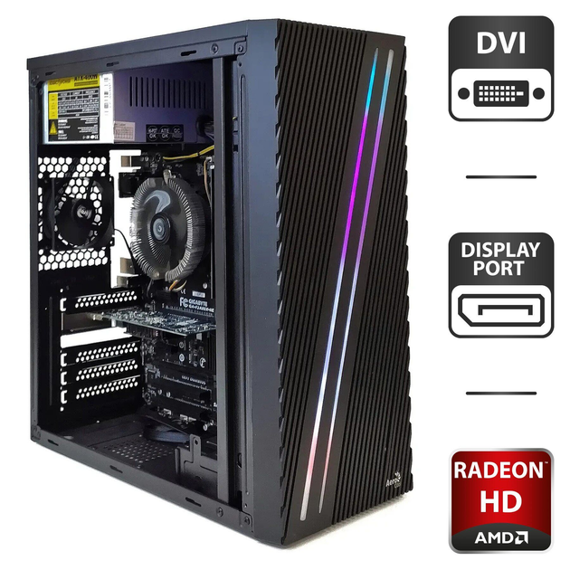 Комп'ютер AeroCool Streak (Streak-A-BK-v1) Black Tower