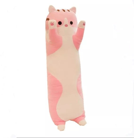 Мягкая игрушка обнимашка длинная Кот Батон. Розовый 70 - изображение 3